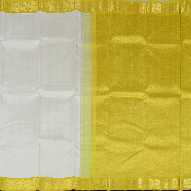 Hayagrivas Handloom Kanjivaram Silk Saree in Lustrous Silver Grey KBD2178C5-3