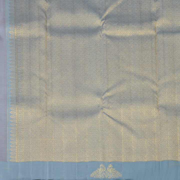 Hayagrivas Guava Pink Handloom Kanjivaram Silk Saree with Grey Border KBD2178C6-1
