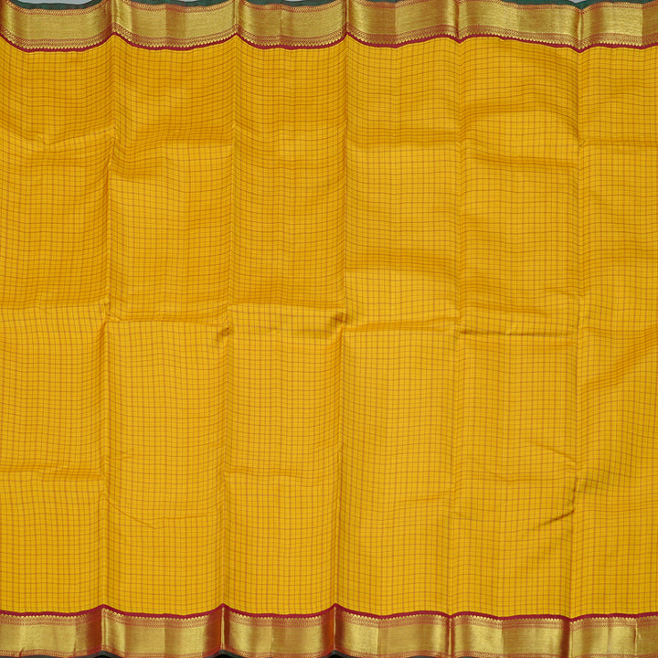 Hayagrivas Handloom Kanjivaram Silk Saree in Opulent Mustard Yellow KBD2179C4-1