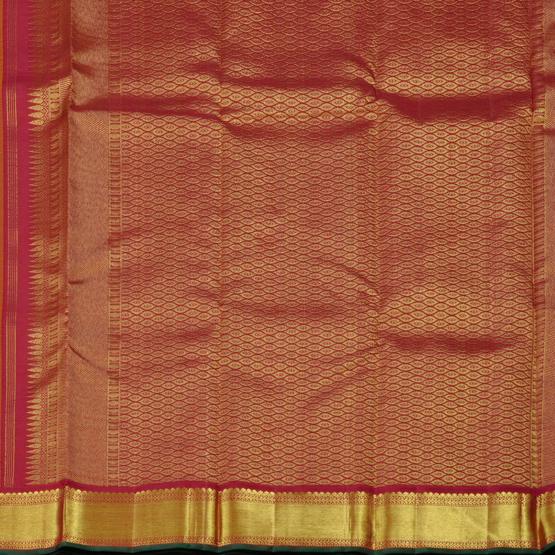 Hayagrivas Handloom Kanjivaram Silk Saree in Opulent Mustard Yellow KBD2179C4-1