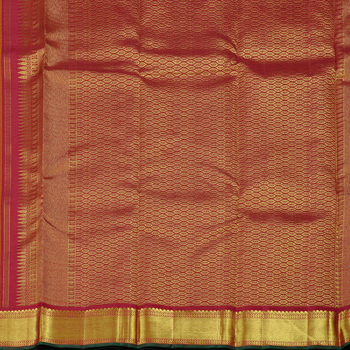 Hayagrivas Handloom Kanjivaram Silk Saree in Opulent Mustard Yellow KBD2179C4-1