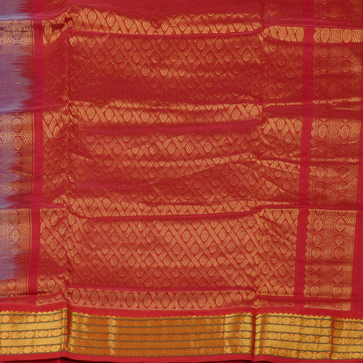 Hayagrivas Handloom Silk Cotton Saree in Serene Lavender KBD2183C1-3