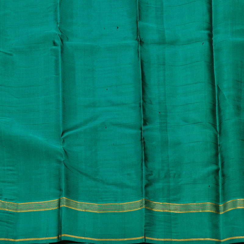 Hayagrivas Blue Handloom Kanjivaram Silk Saree with Teal Green Border KBD2185C4-3