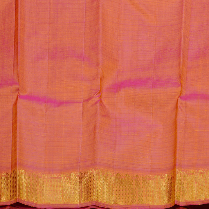 Hayagrivas Yellow Handloom Kanjivaram Silk Saree with Dual Tone (Pink With Yellow) Border KBD2185C5-2