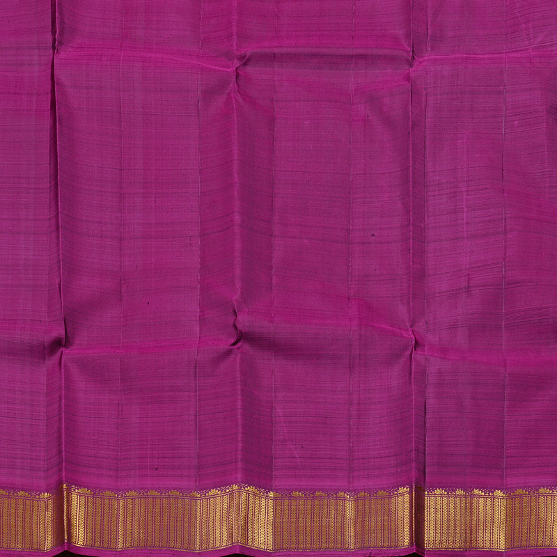 Hayagrivas Black Handloom Kanjivaram Silk Saree with Purple Border KBD2185C5-3