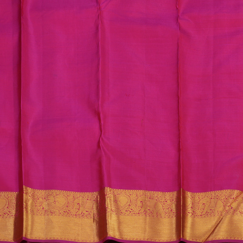 Hayagrivas Handloom Pink & Red Checks Kanjivaram Silk Saree KBD2185C9-2