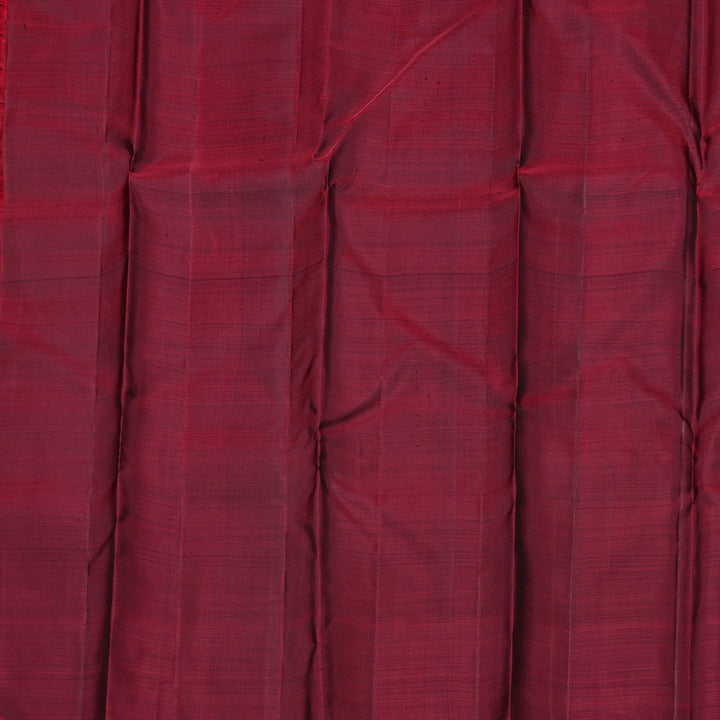 Hayagrivas Black Handloom Kanjivaram Silk Saree with Wine Maroon Border KBD2186C1-1