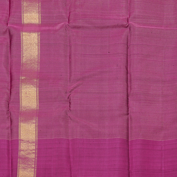 Hayagrivas Dark Blue Handloom Kanjivaram Silk Saree with Dark Purple Border KBD2194C1-1