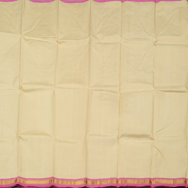Hayagrivas Sandal Handloom Kanjivaram Silk Saree with Pink Border KBD2197C1-3