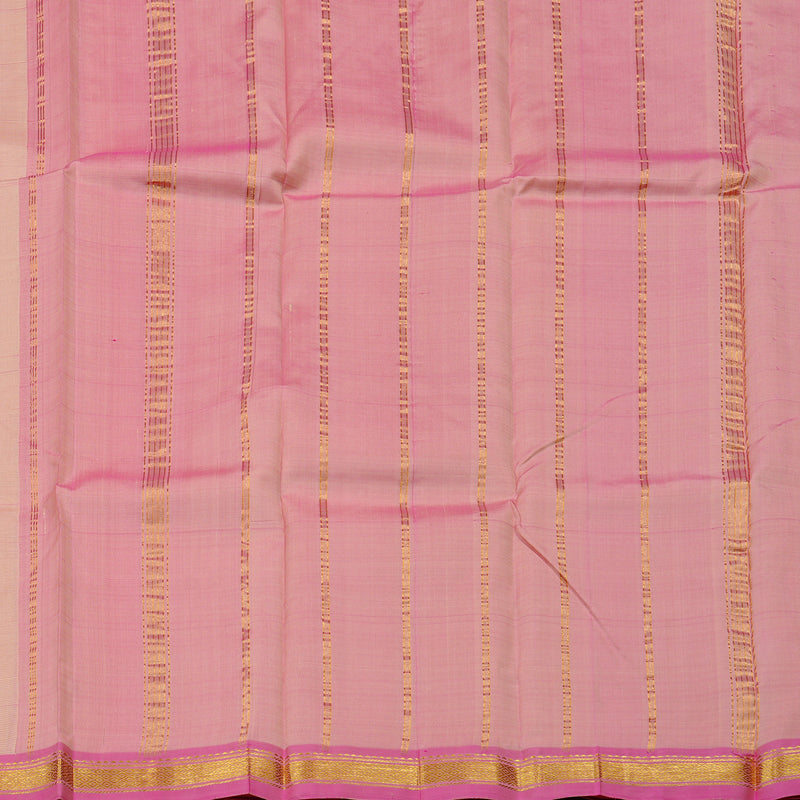 Hayagrivas Sandal Handloom Kanjivaram Silk Saree with Pink Border KBD2197C1-3