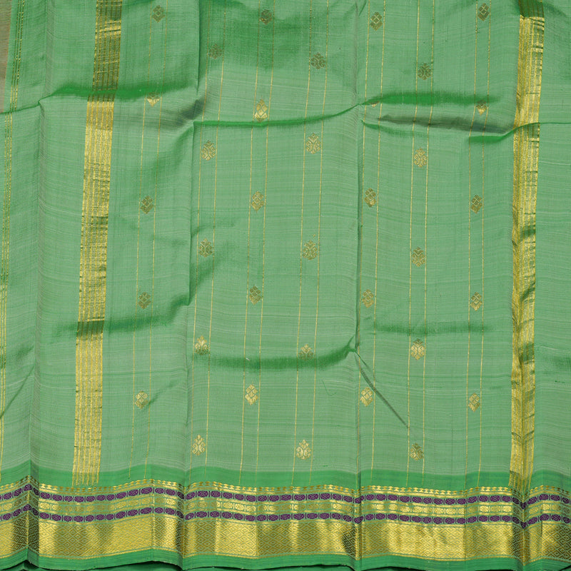 Hayagrivas Sandal Handloom Kanjivaram Silk Saree with Sea Green Border KBD2198C7-4