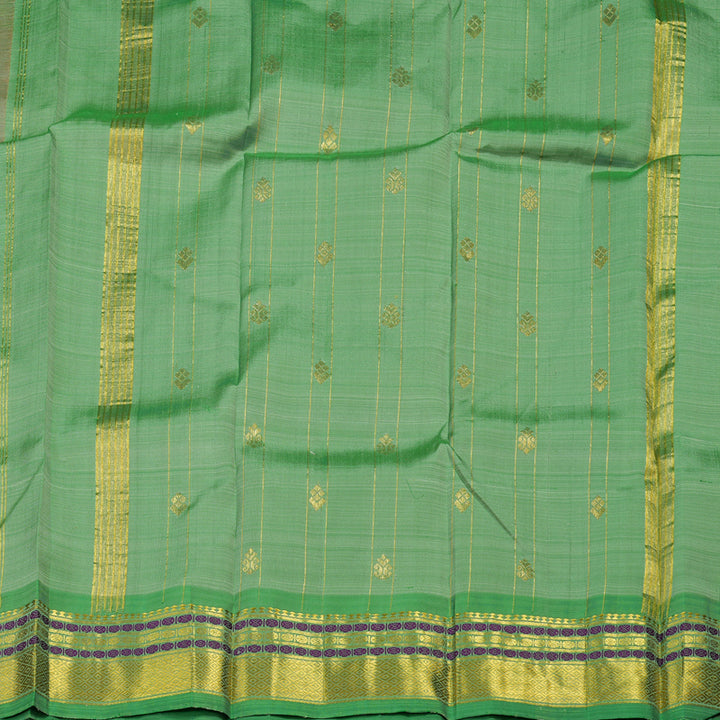 Hayagrivas Sandal Handloom Kanjivaram Silk Saree with Sea Green Border KBD2198C7-4