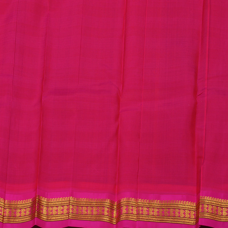 Hayagrivas Handloom Wine Kanjivaram Silk Saree with Rani Pink border KBE1002I1-1