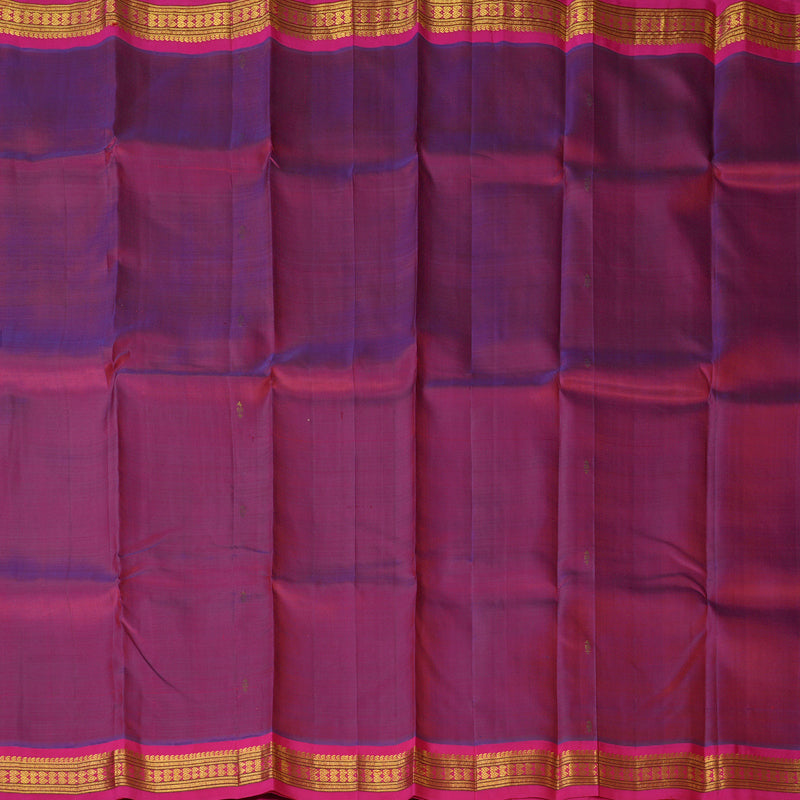 Hayagrivas Handloom Wine Kanjivaram Silk Saree with Rani Pink border KBE1002I1-1