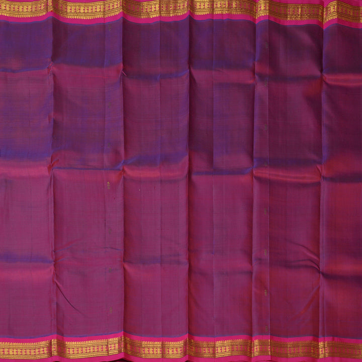 Hayagrivas Handloom Wine Kanjivaram Silk Saree with Rani Pink border KBE1002I1-1