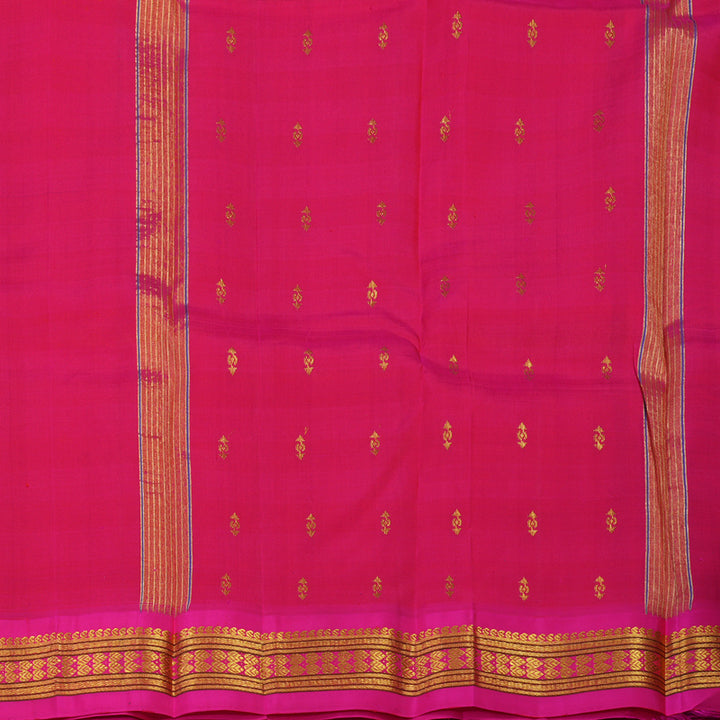 Hayagrivas Handloom Wine Kanjivaram Silk Saree with Rani Pink border KBE1002I1-1