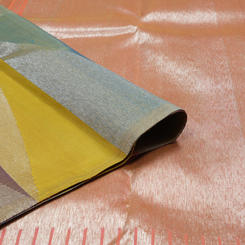 Hayagrivas Handloom Multicolour Kanjivaram Silk Saree KBE1004I4-1