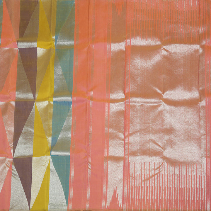 Hayagrivas Handloom Multicolour Kanjivaram Silk Saree KBE1004I4-1