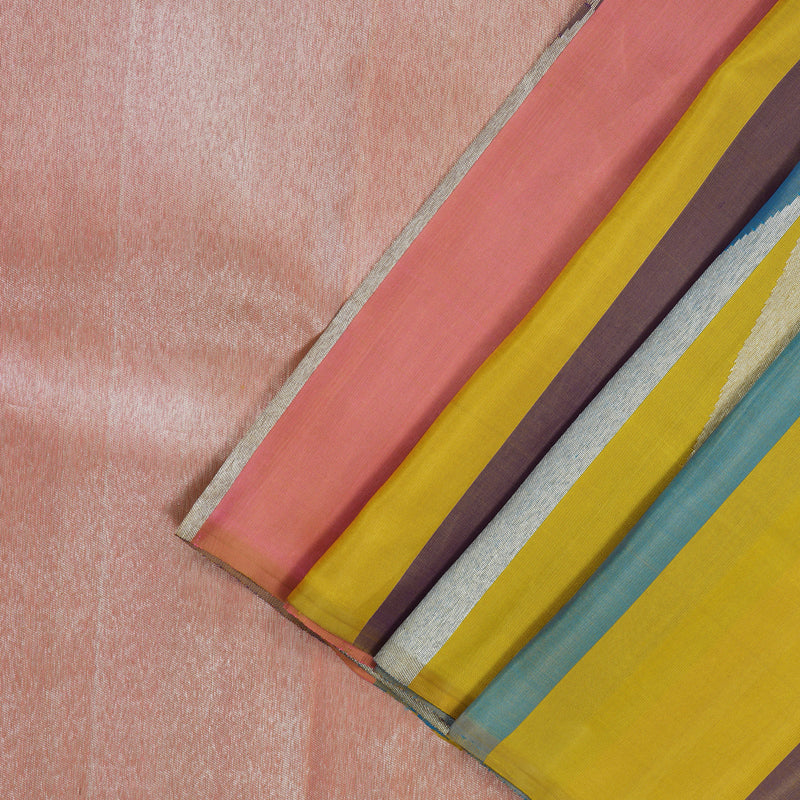 Hayagrivas Handloom Multicolour Kanjivaram Silk Saree KBE1004I4-1