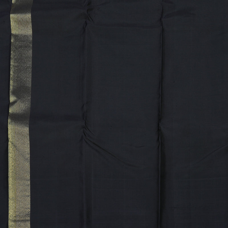 Hayagrivas Handloom Kanjivaram Sandal Beige Silk Saree with Black Border KBE1005I6-1