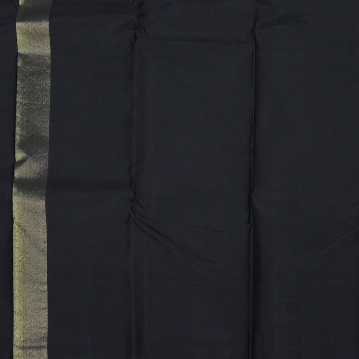 Hayagrivas Handloom Kanjivaram Sandal Beige Silk Saree with Black Border KBE1005I6-1