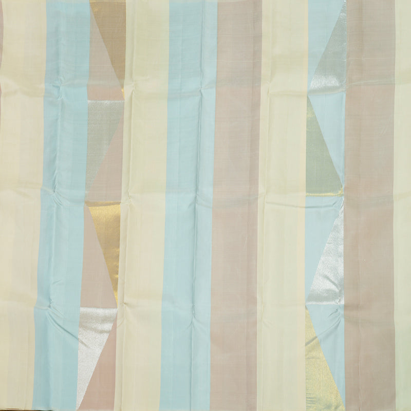 Hayagrivas Handloom Multicolour Kanjivaram Silk Saree KBE1005I7-1