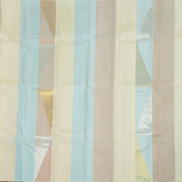 Hayagrivas Handloom Multicolour Kanjivaram Silk Saree KBE1005I7-1