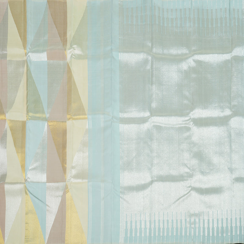 Hayagrivas Handloom Multicolour Kanjivaram Silk Saree KBE1005I7-1