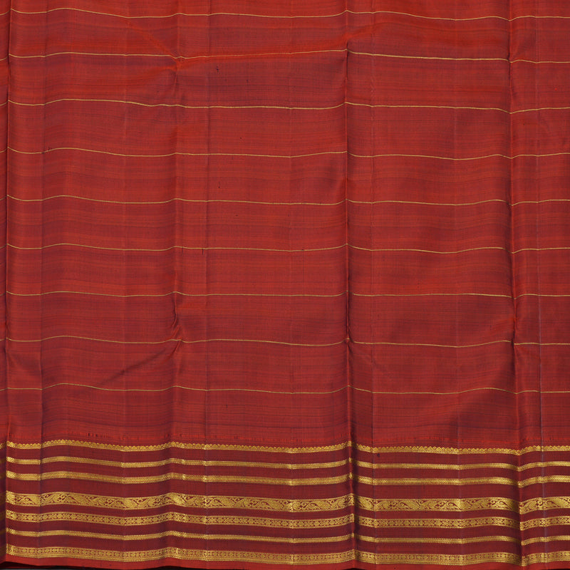 Hayagrivas Handloom Multicolour Checks Kanjivaram Silk Saree with Red Border KBE1005I9-1