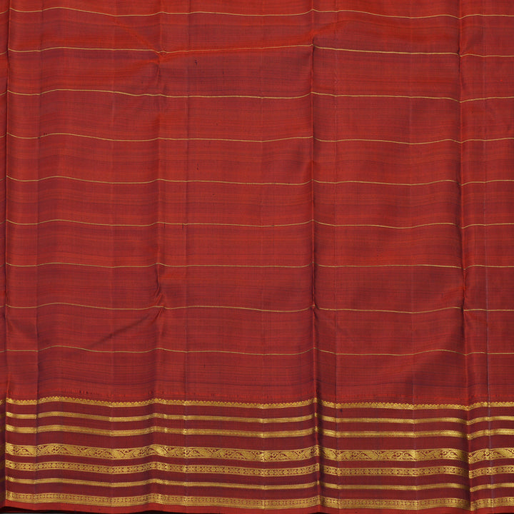 Hayagrivas Handloom Multicolour Checks Kanjivaram Silk Saree with Red Border KBE1005I9-1