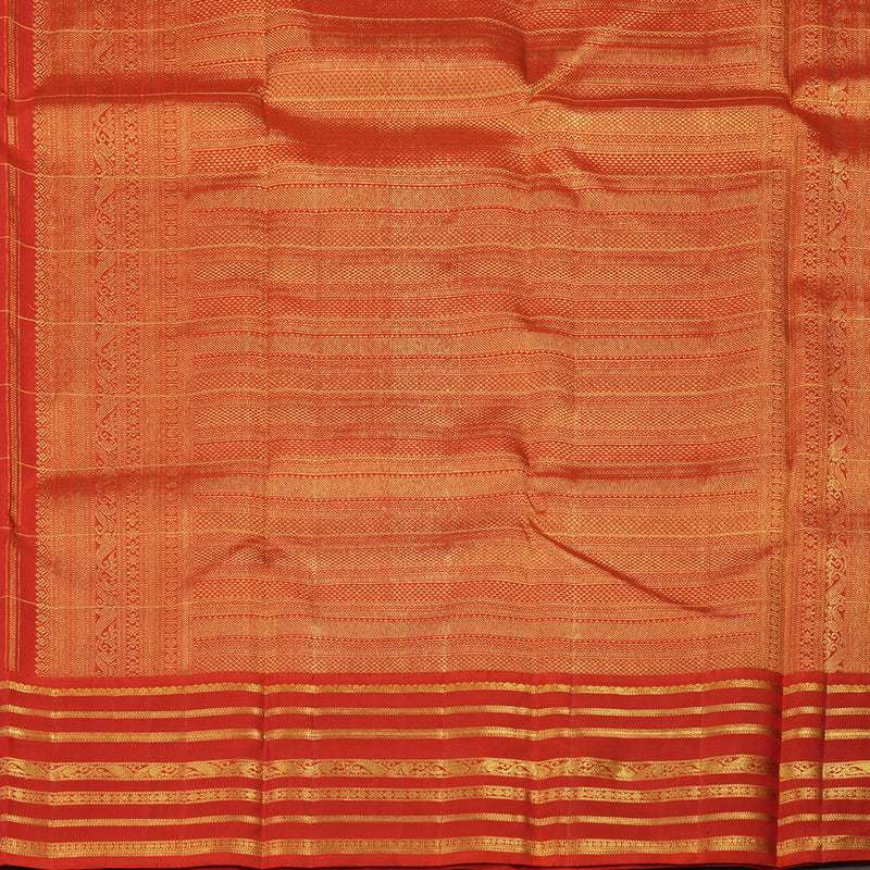 Hayagrivas Handloom Multicolour Checks Kanjivaram Silk Saree with Red Border KBE1005I9-1
