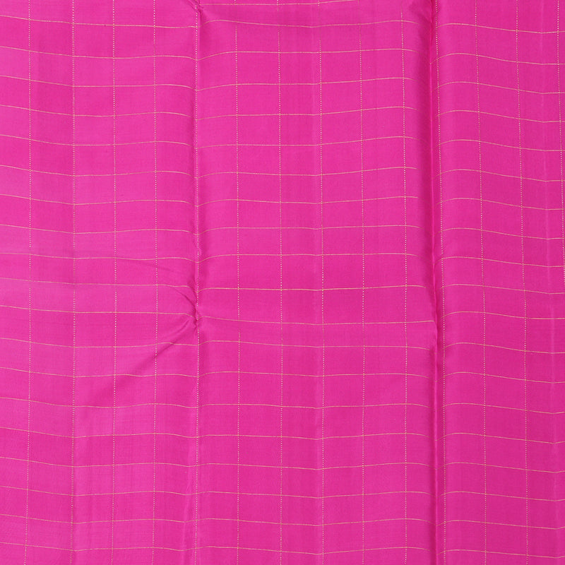 Hayagrivas Handloom Sky Blue &amp; Royal Blue Checks Kanjivaram Silk Saree KBE1008I2-1