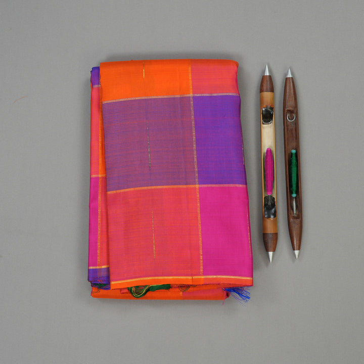 Hayagrivas Handloom Multicolour Kanjivaram Silk Saree KBE1008I3-1