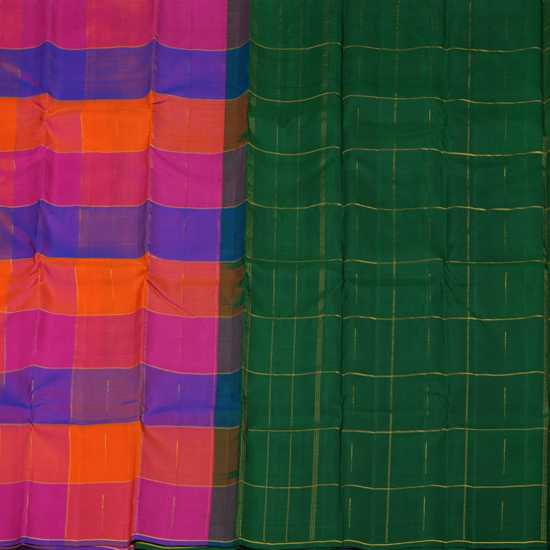 Hayagrivas Handloom Multicolour Kanjivaram Silk Saree KBE1008I3-1