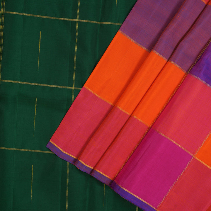 Hayagrivas Handloom Multicolour Kanjivaram Silk Saree KBE1008I3-1