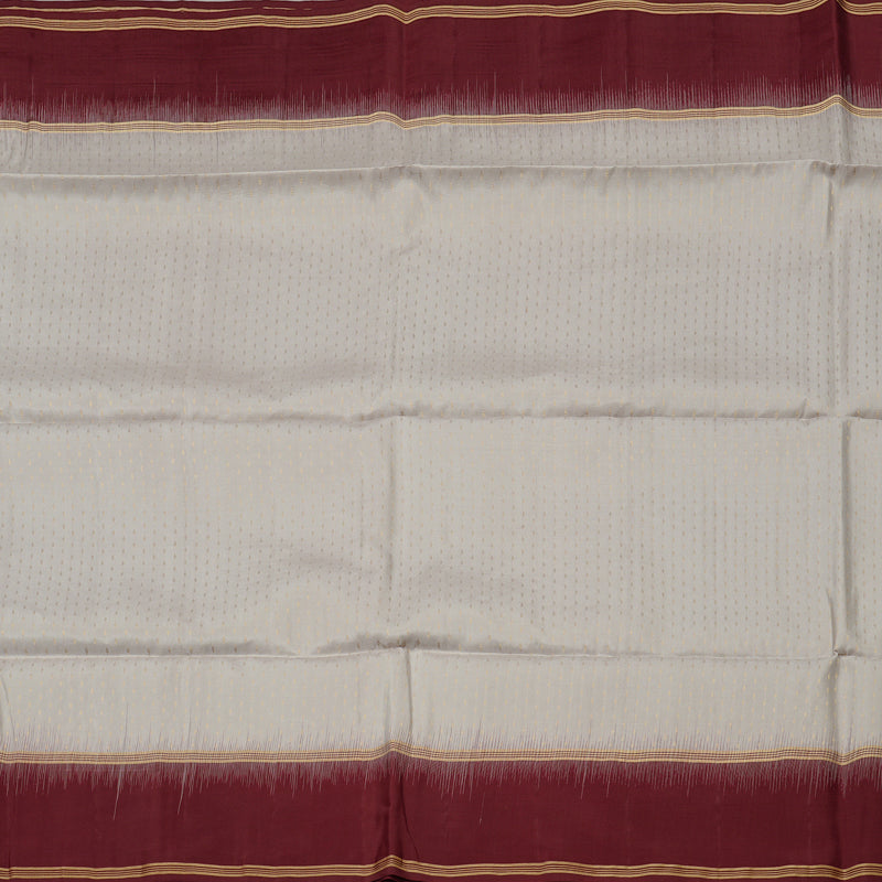 Hayagrivas Beige Handloom Soft Silk Saree with Dark Brown Border KBE100D3-2