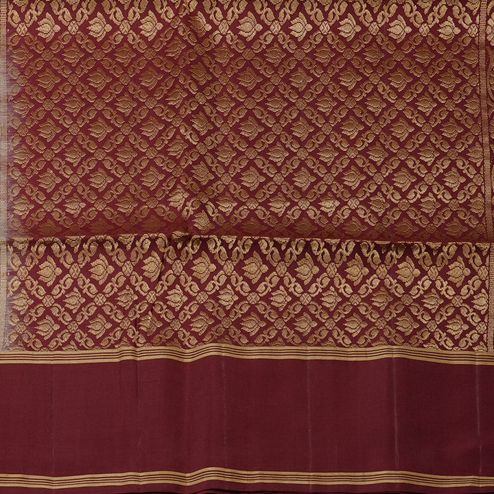 Hayagrivas Beige Handloom Soft Silk Saree with Dark Brown Border KBE100D3-2