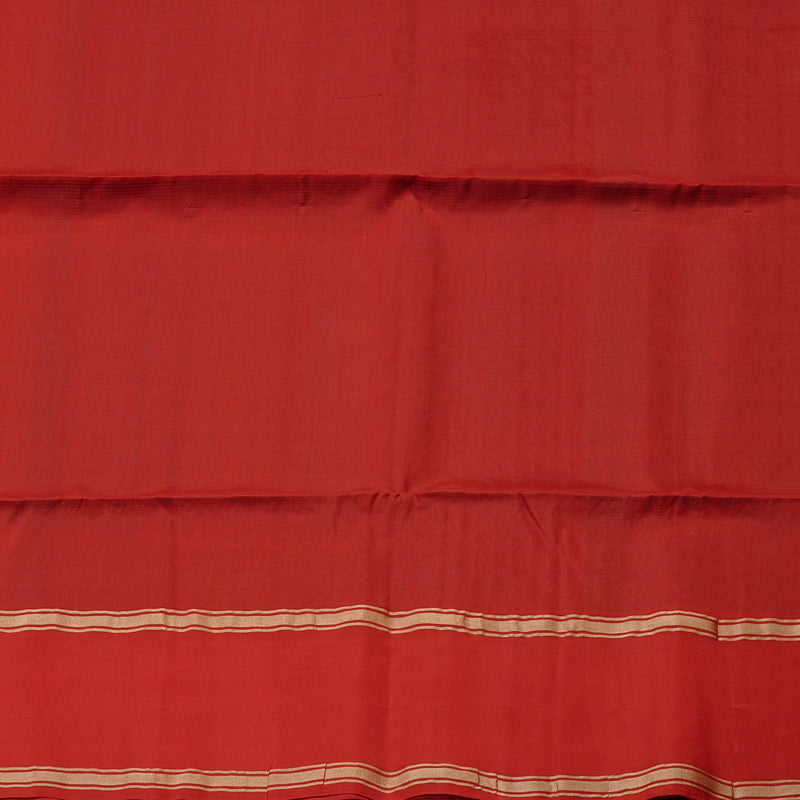 Hayagrivas Sea Blue Handloom Soft Silk Saree with Red Border KBE100D3-5