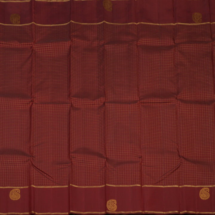 Hayagrivas Handloom Maroon Kanjivaram Silk Saree KBE1010I5-1