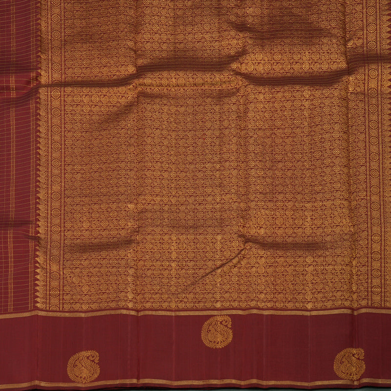 Hayagrivas Handloom Maroon Kanjivaram Silk Saree KBE1010I5-1