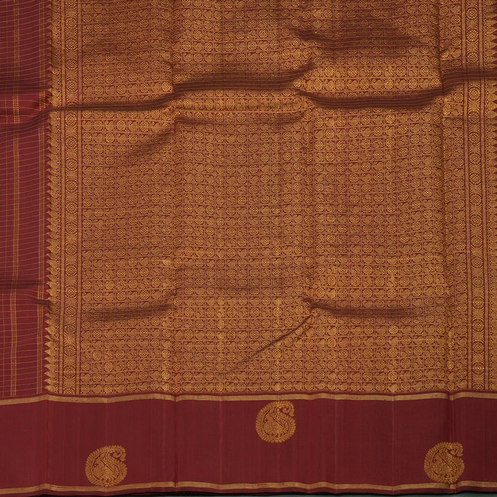 Hayagrivas Handloom Maroon Kanjivaram Silk Saree KBE1010I5-1