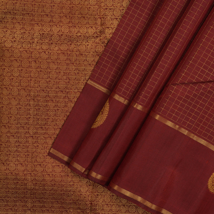 Hayagrivas Handloom Maroon Kanjivaram Silk Saree KBE1010I5-1
