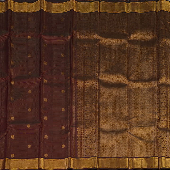 Hayagrivas Handloom Araku Maroon Vairaoosi Kanjivaram Silk Saree KBE1010I7-1