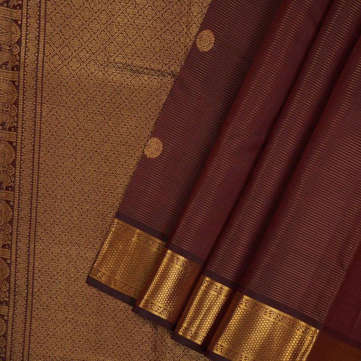 Hayagrivas Handloom Araku Maroon Vairaoosi Kanjivaram Silk Saree KBE1010I7-1