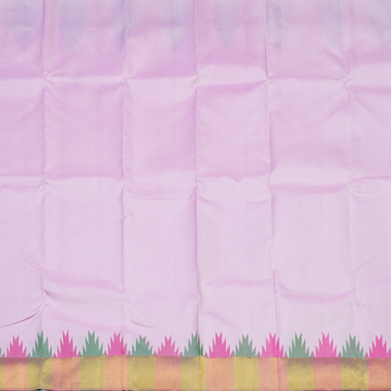 Hayagrivas Handloom Baby Pink Kanjivaram Silk Saree with Temple Border KBE1011I4-1
