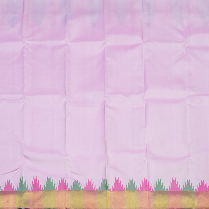 Hayagrivas Handloom Baby Pink Kanjivaram Silk Saree with Temple Border KBE1011I4-1