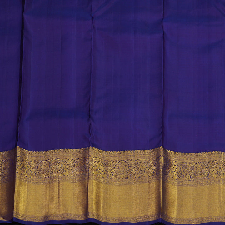 Hayagrivas Exclusive Handloom Silk Saree in Regal Reddish-Pink with Purplish Blue KBE1012I2-3