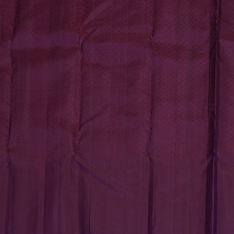 Hayagrivas Exquisite Handwoven Silk Saree in elegant Mild Elaichi green with Plum Purple KBE1012I4-1