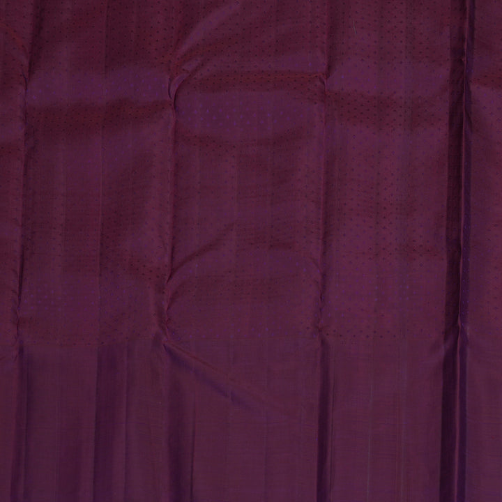 Hayagrivas Exquisite Handwoven Silk Saree in elegant Mild Elaichi green with Plum Purple KBE1012I4-1