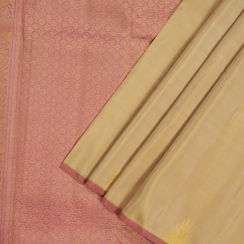 Hayagrivas Handlooom Sandal Kanjivaram Silk Saree KBE1013I6-1